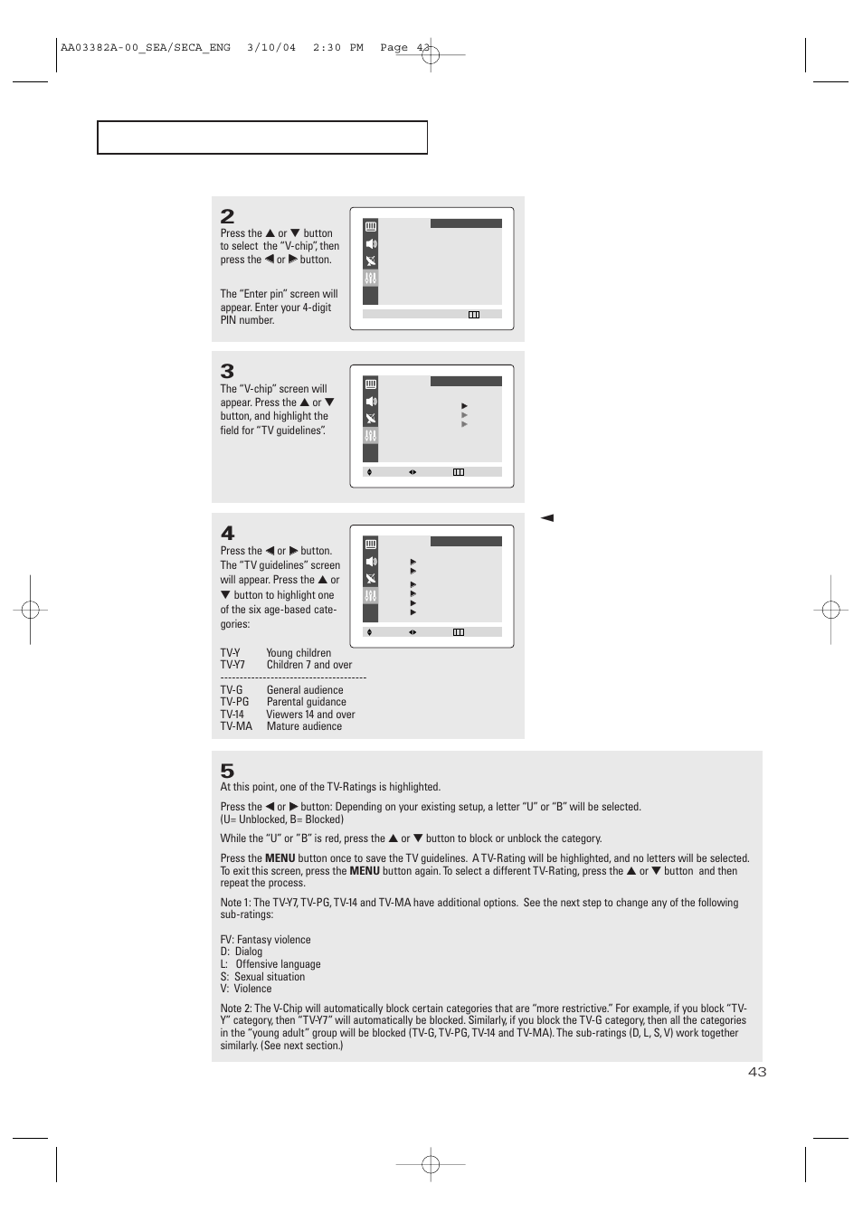 Samsung TXP2028X-XAC User Manual | Page 43 / 52