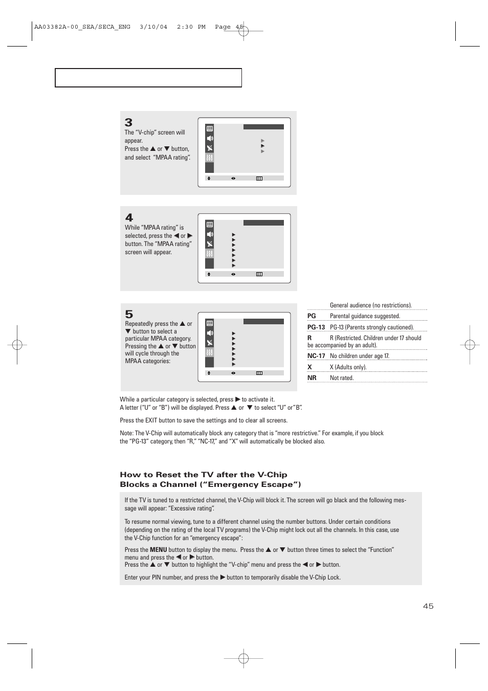 Samsung TXP2028X-XAC User Manual | Page 45 / 52