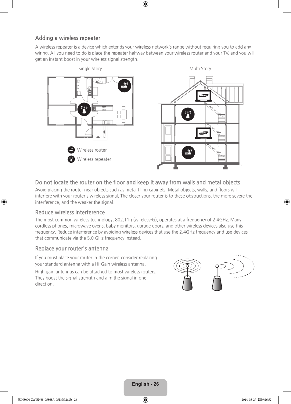 Samsung UN55H8000AFXZA User Manual | Page 26 / 40