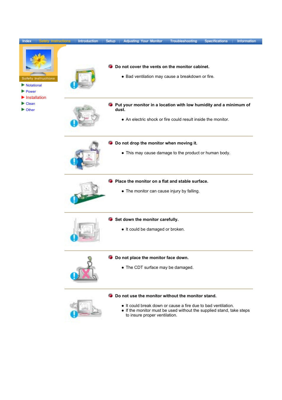 Installation | Samsung LE17KUBLK User Manual | Page 5 / 50