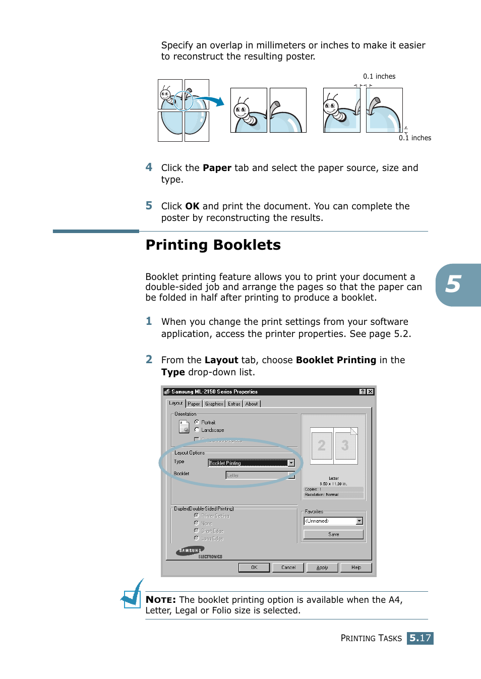 Printing booklets | Samsung ML-2151N-XBH User Manual | Page 106 / 233