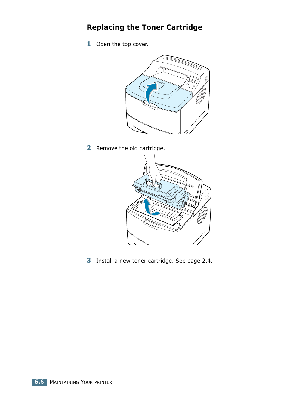 Replacing the toner cartridge | Samsung ML-2151N-XBH User Manual | Page 123 / 233