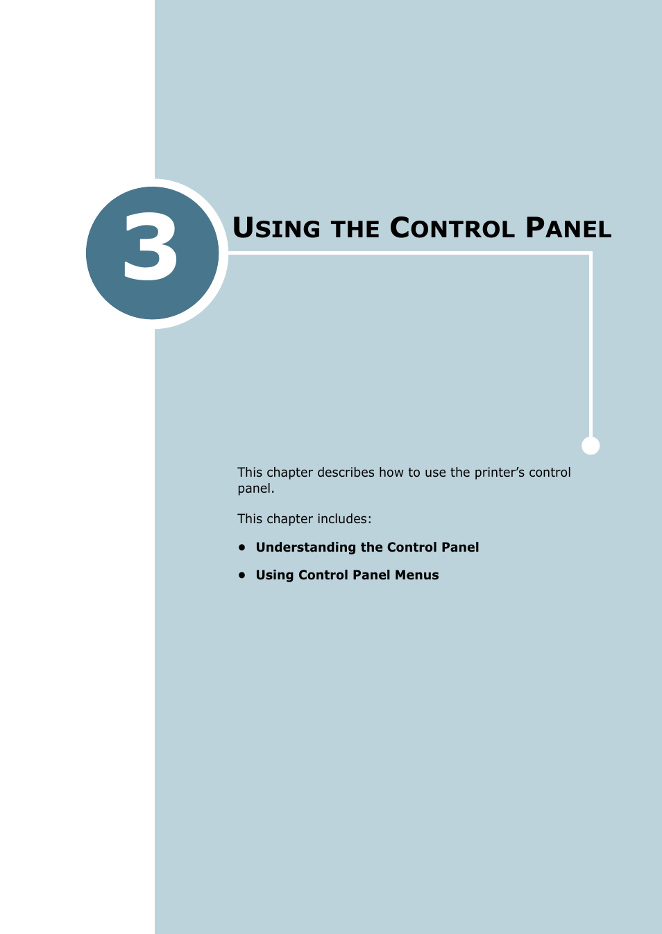 Using the control panel, Chapter 3, Sing | Ontrol, Anel | Samsung ML-2151N-XBH User Manual | Page 44 / 233