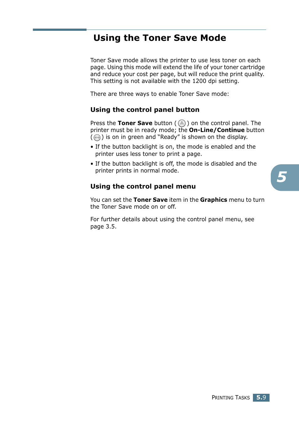 Using the toner save mode | Samsung ML-2151N-XBH User Manual | Page 98 / 233