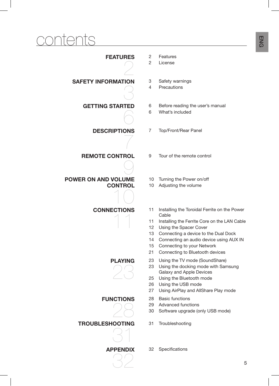 Samsung DA-E750-ZA User Manual | Page 5 / 35