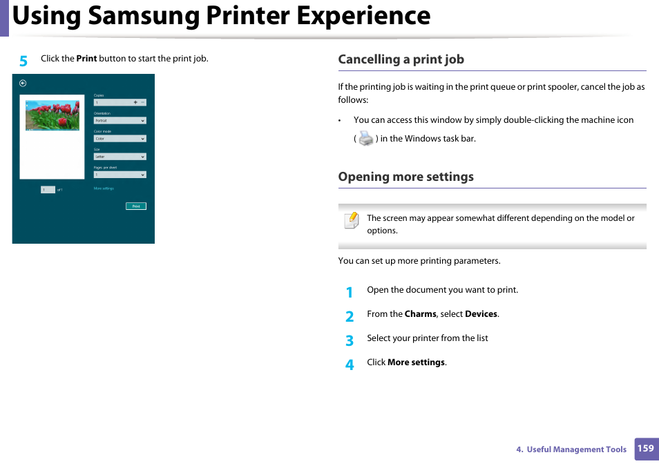 Using samsung printer experience | Samsung SL-M2020W-XAA User Manual | Page 159 / 199