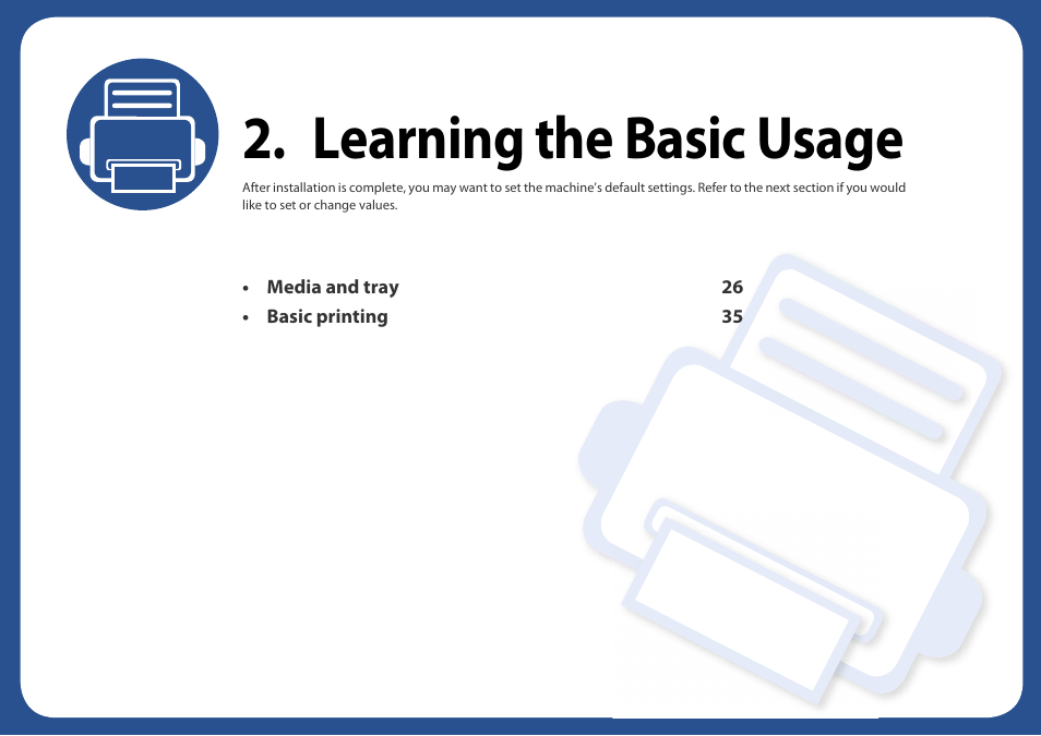 Learning the basic usage | Samsung SL-M2020W-XAA User Manual | Page 25 / 199