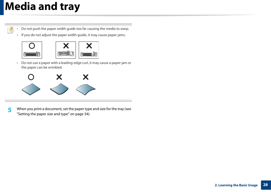 Media and tray | Samsung SL-M2020W-XAA User Manual | Page 28 / 199