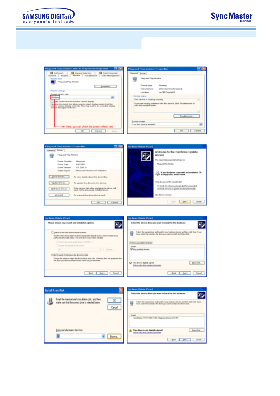 Installing the monitor driver | Samsung AN17KSBL-CLT User Manual | Page 17 / 42