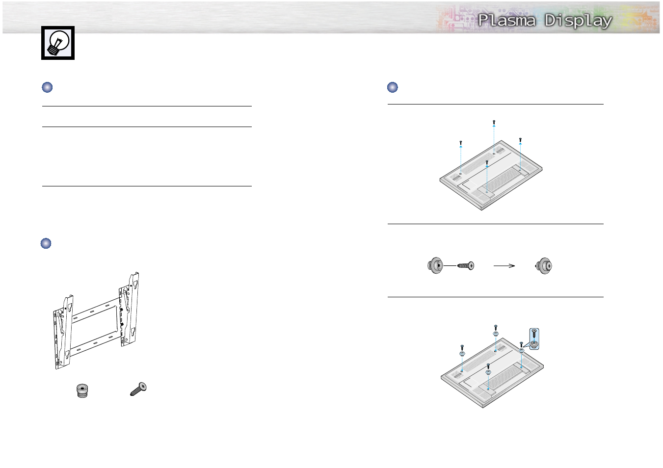 Wall installation instructions | Samsung SPN4235X-XAA User Manual | Page 8 / 50