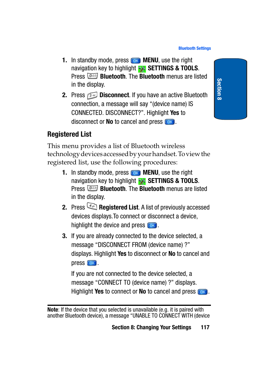 Registered list | Samsung SCH-A950WRVXAR User Manual | Page 117 / 196