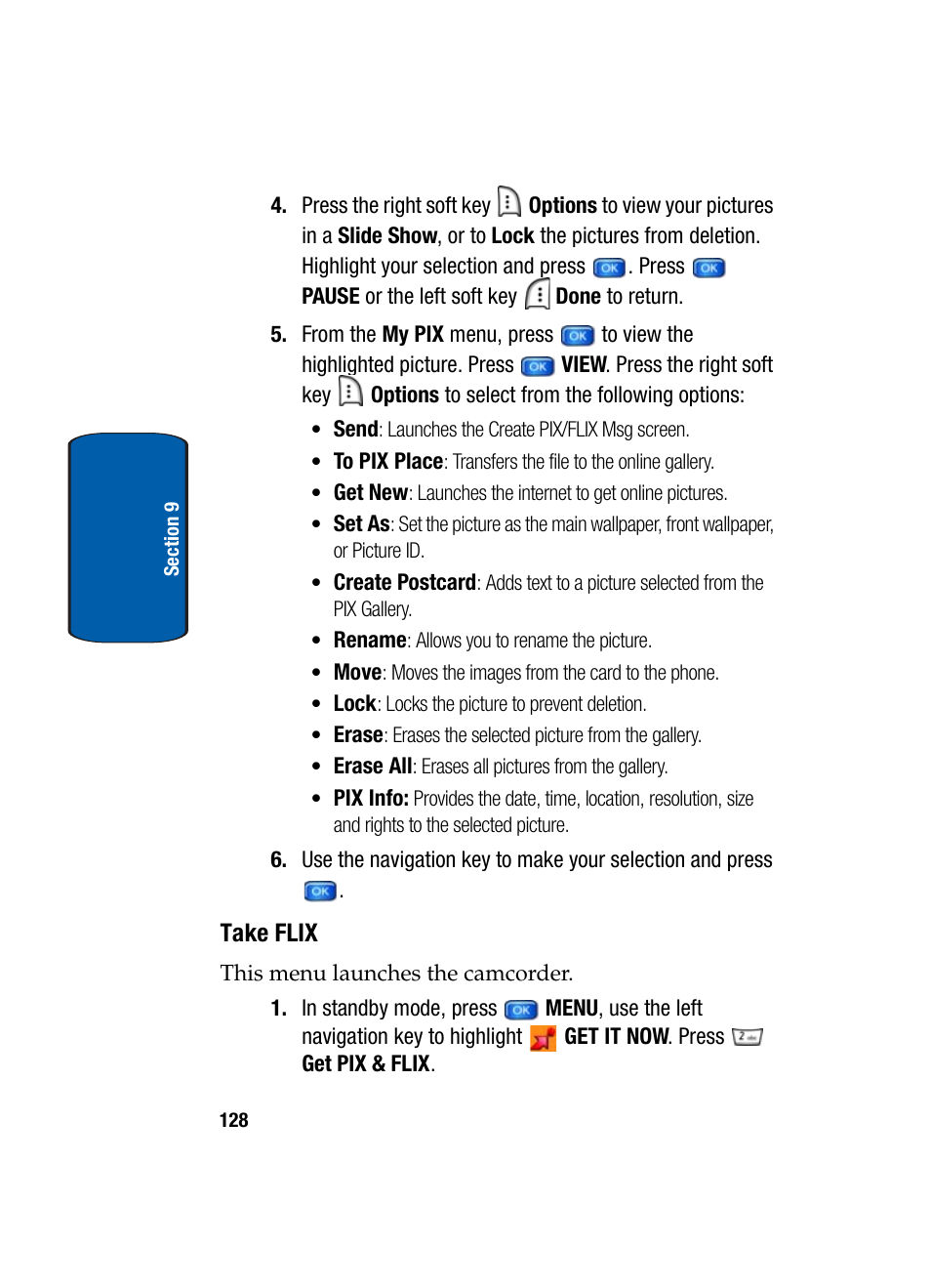 Take flix | Samsung SCH-A950WRVXAR User Manual | Page 128 / 196