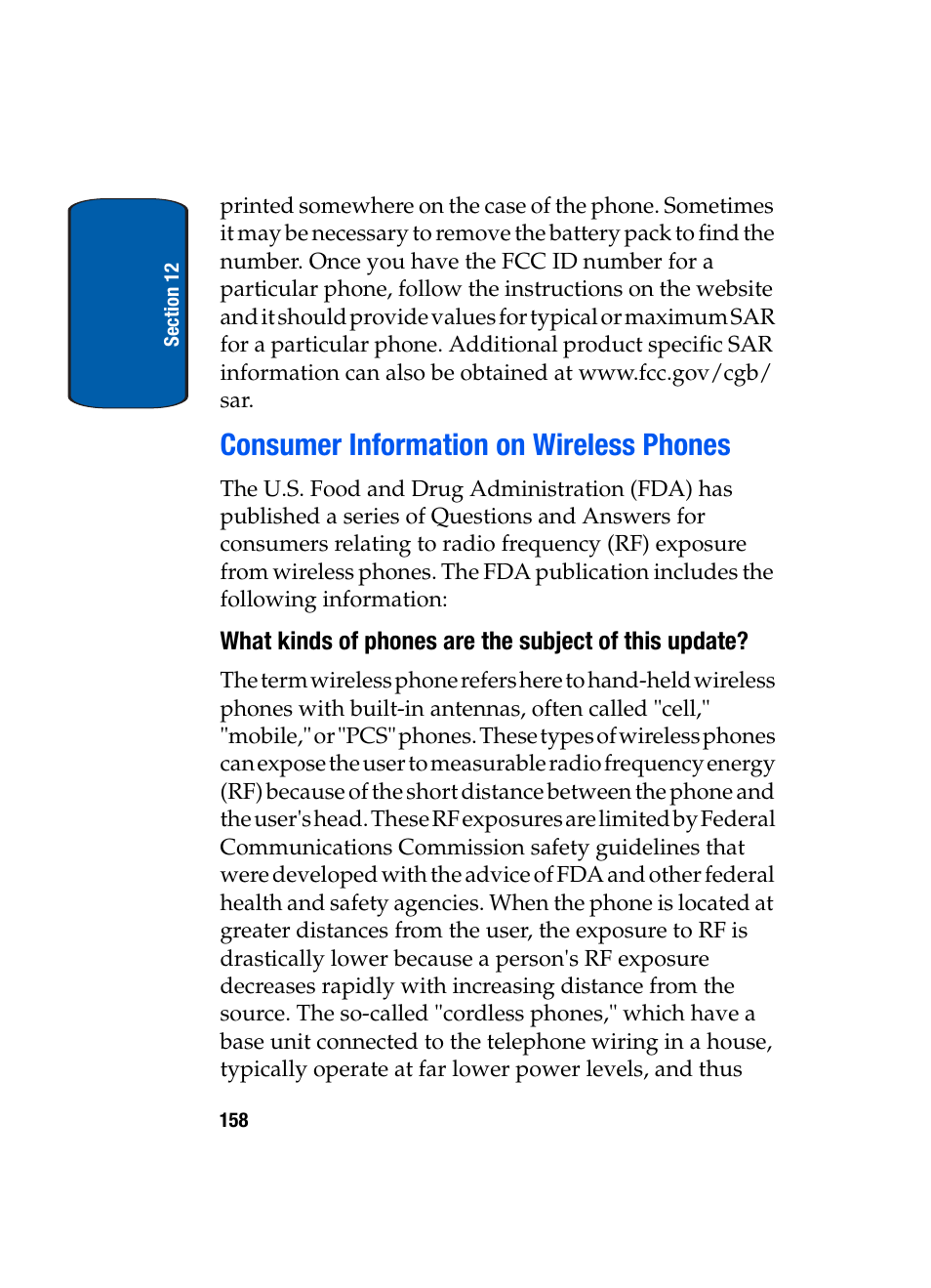 Consumer information on wireless phones | Samsung SCH-A950WRVXAR User Manual | Page 158 / 196