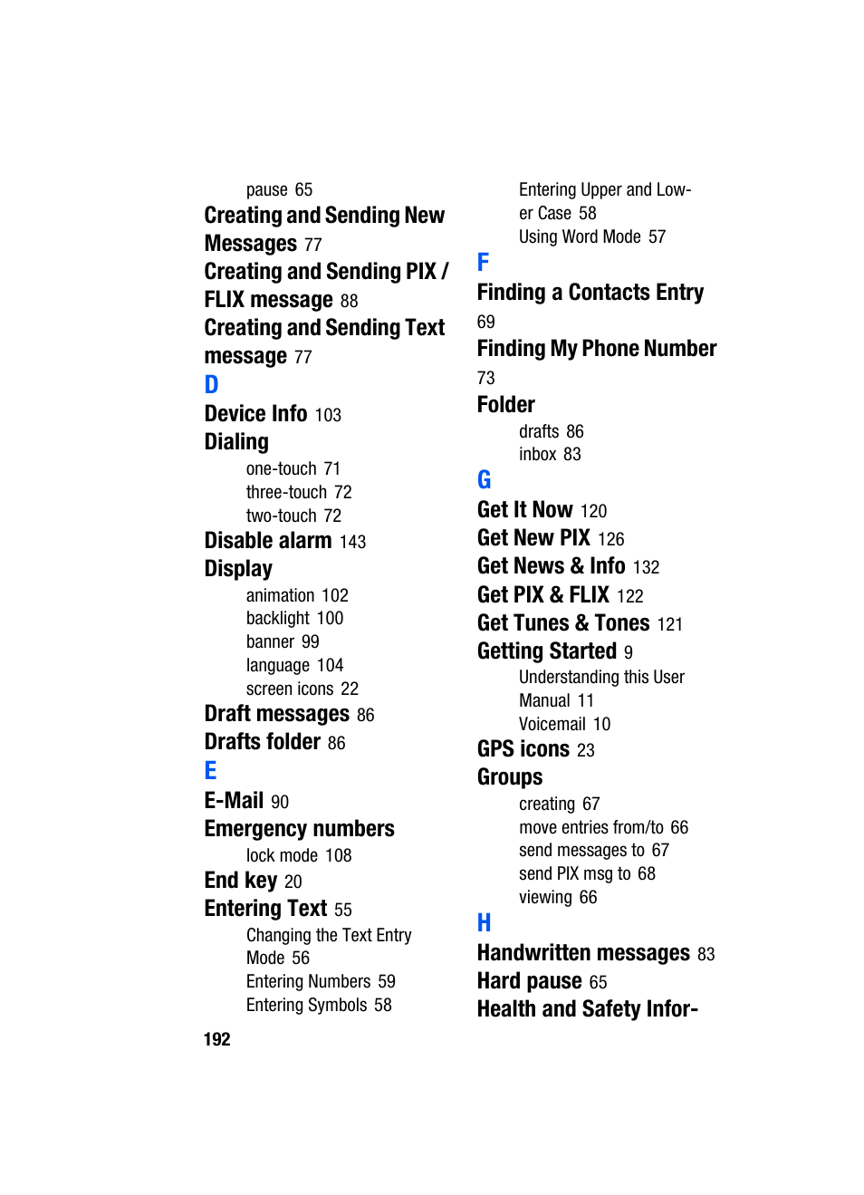 Samsung SCH-A950WRVXAR User Manual | Page 192 / 196