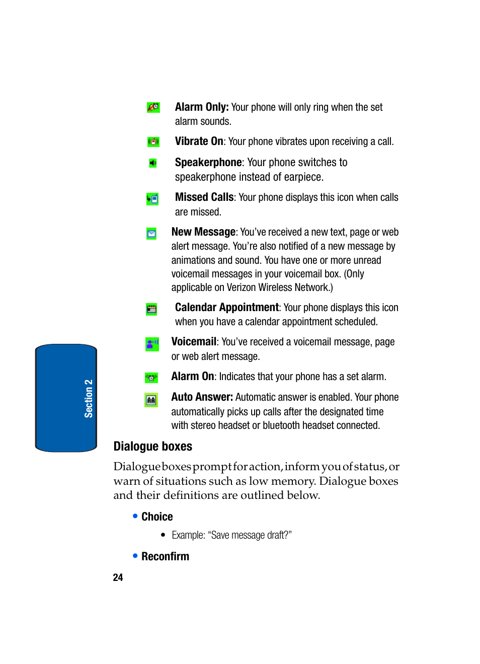Dialogue boxes | Samsung SCH-A950WRVXAR User Manual | Page 24 / 196