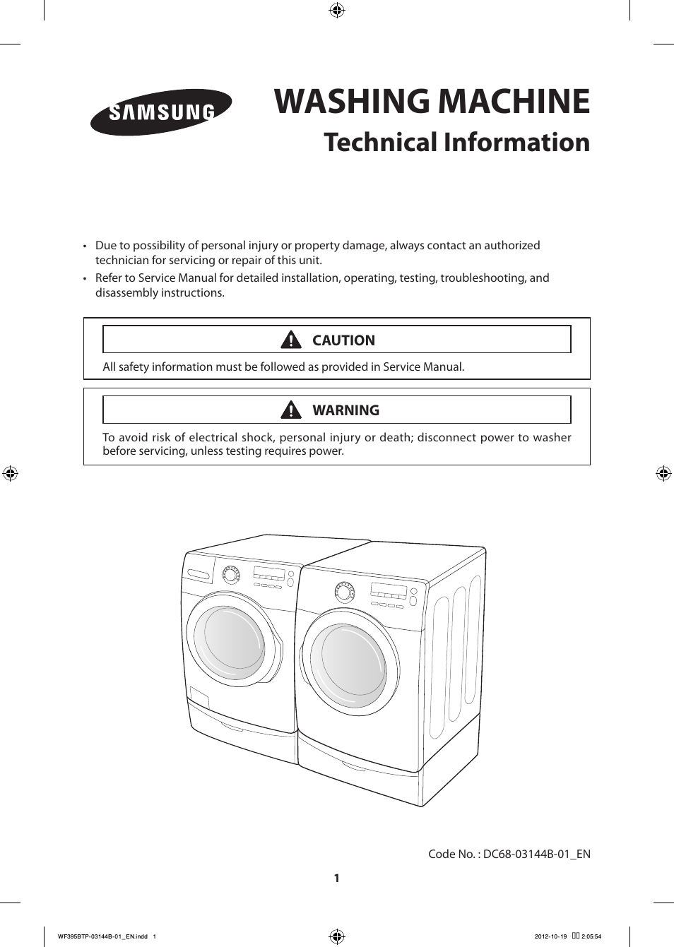 Samsung WF395BTPARA-A2 User Manual | 72 pages