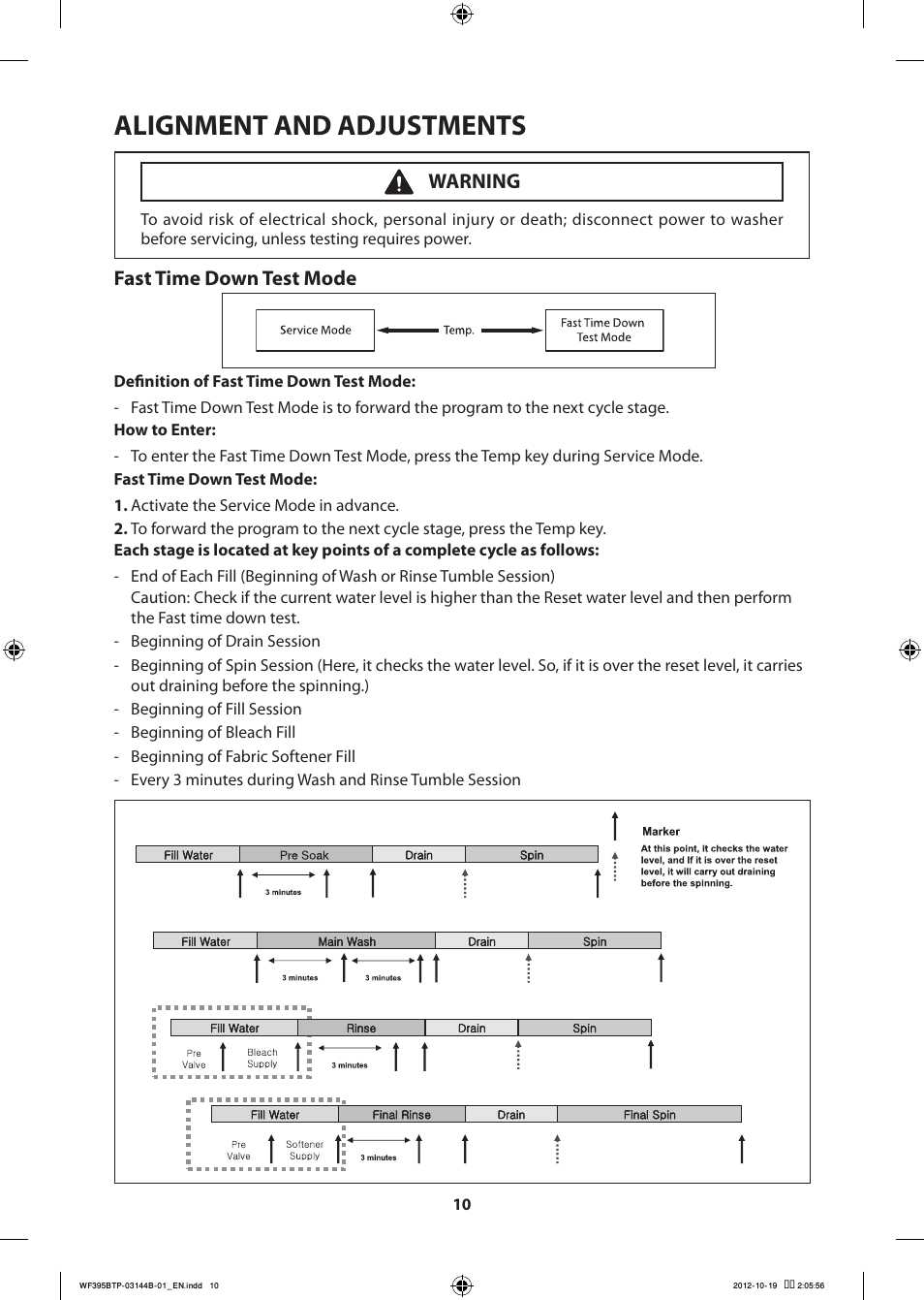 Alignment and adjustments | Samsung WF395BTPARA-A2 User Manual | Page 10 / 72