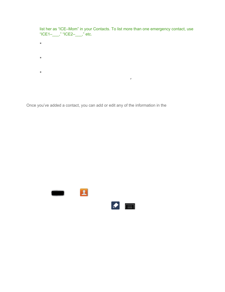Edit a contact, Add or edit information for a contact, Assign a stored picture to a contact | Samsung SPH-L900TSASPR User Manual | Page 133 / 267