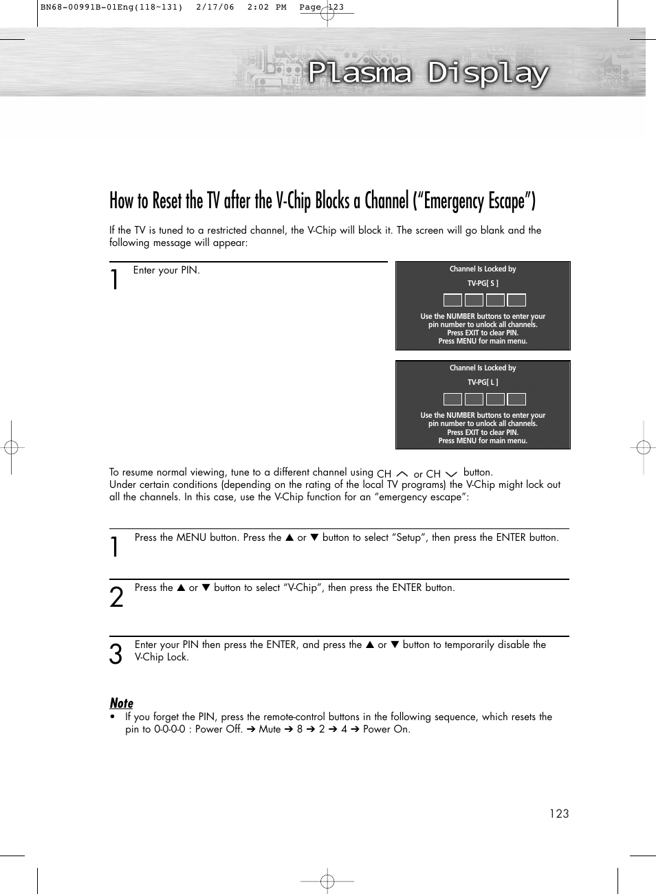 Samsung HPS4253X-XAP User Manual | Page 123 / 144