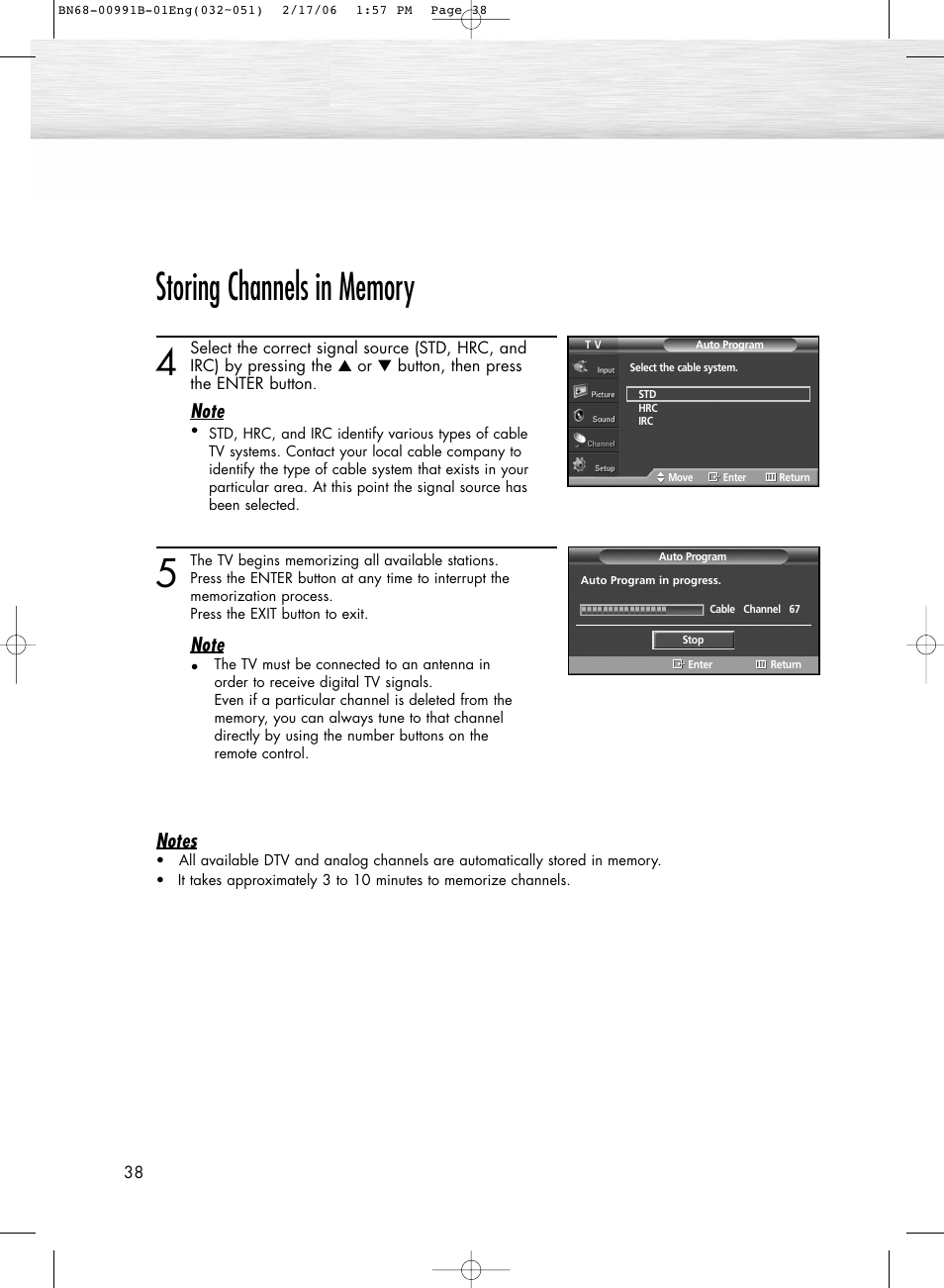 Samsung HPS4253X-XAP User Manual | Page 38 / 144