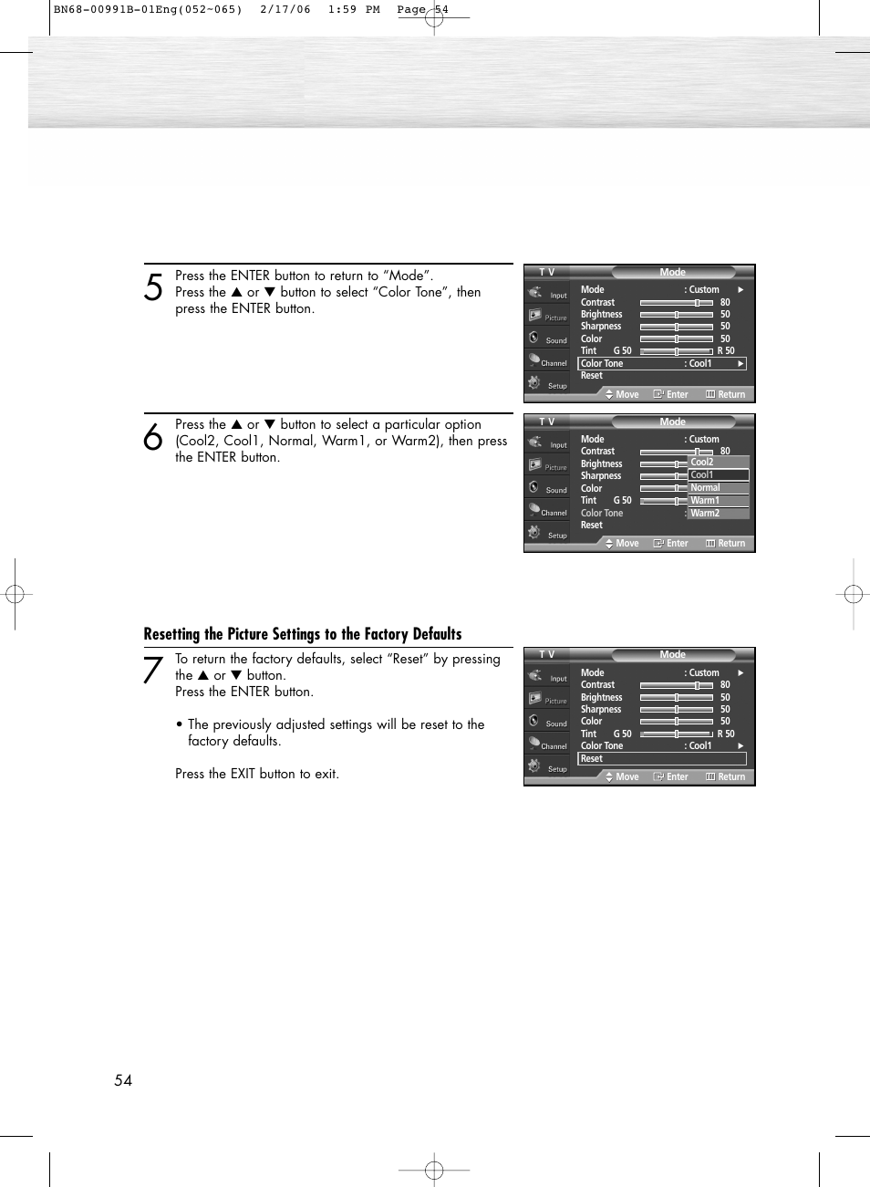 Samsung HPS4253X-XAP User Manual | Page 54 / 144