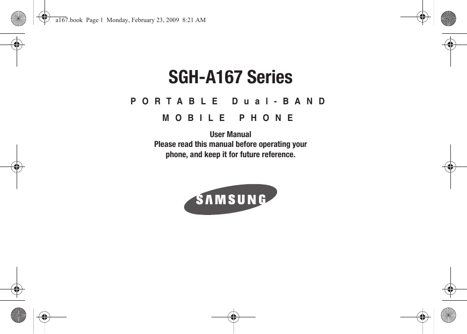 Samsung SGH-A167ZOAATT User Manual | 108 pages