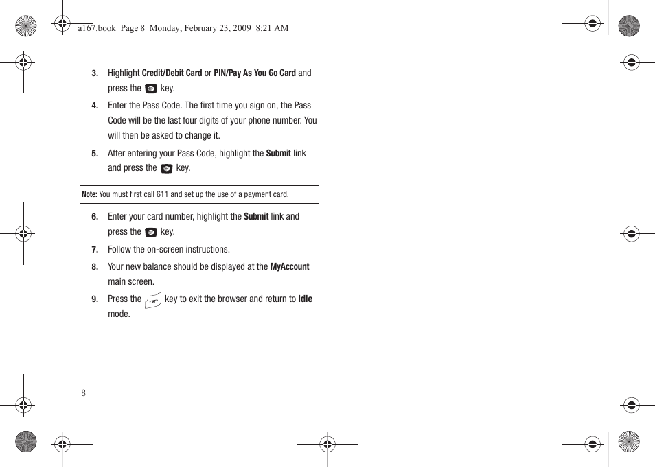 Samsung SGH-A167ZOAATT User Manual | Page 12 / 108