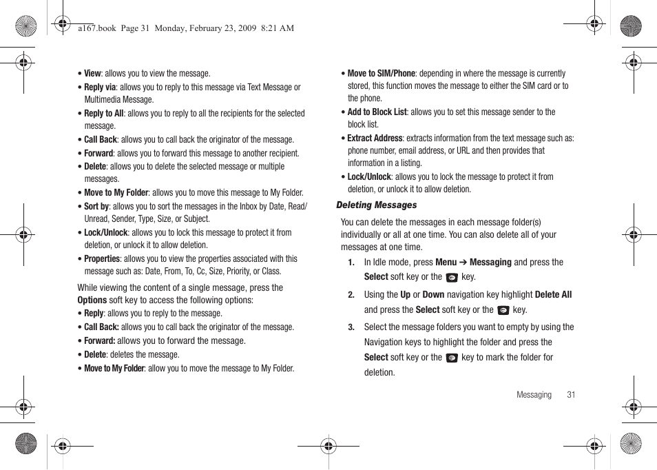 Samsung SGH-A167ZOAATT User Manual | Page 35 / 108