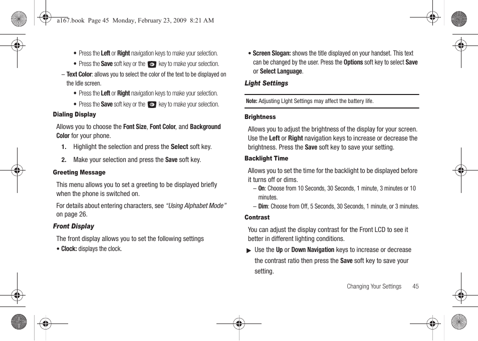 Samsung SGH-A167ZOAATT User Manual | Page 49 / 108