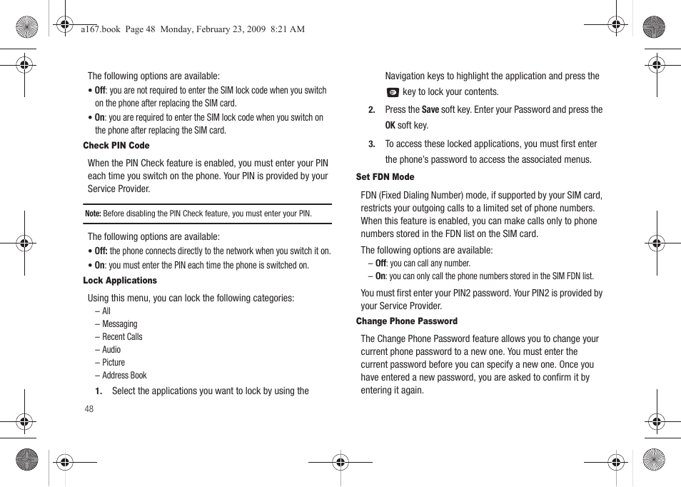 Samsung SGH-A167ZOAATT User Manual | Page 52 / 108