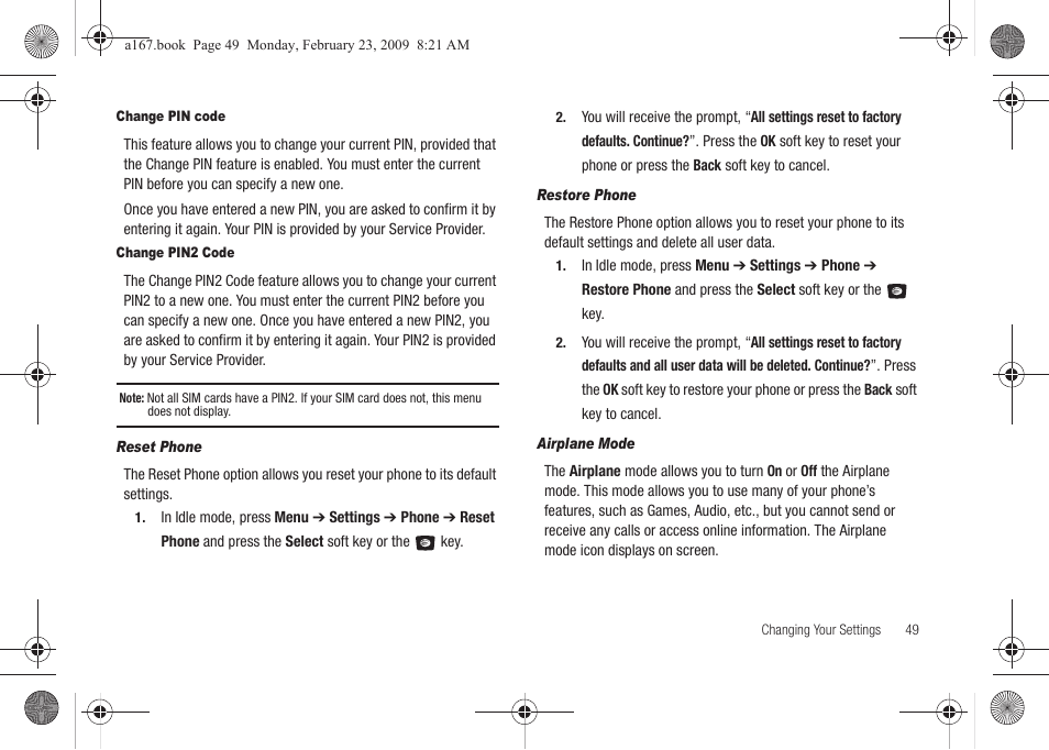 Samsung SGH-A167ZOAATT User Manual | Page 53 / 108