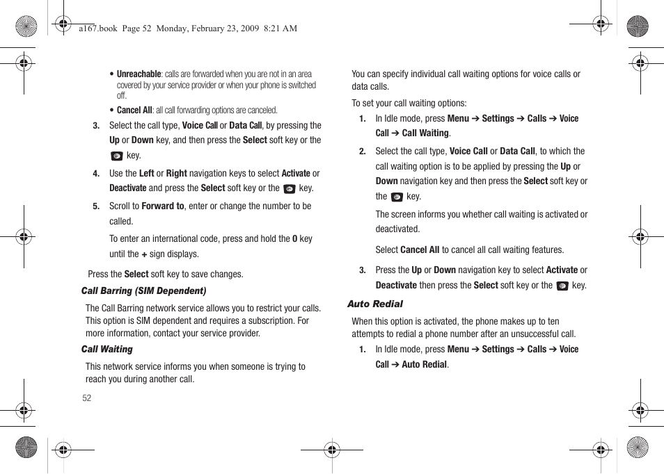 Samsung SGH-A167ZOAATT User Manual | Page 56 / 108