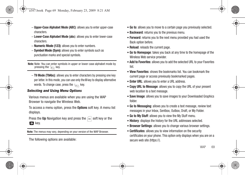 Samsung SGH-A167ZOAATT User Manual | Page 73 / 108