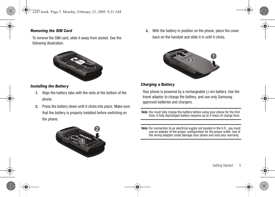 Samsung SGH-A167ZOAATT User Manual | Page 9 / 108