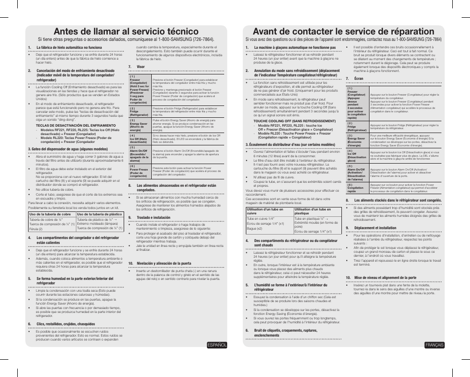 Samsung RF221NCTASP-AA User Manual | Page 2 / 2