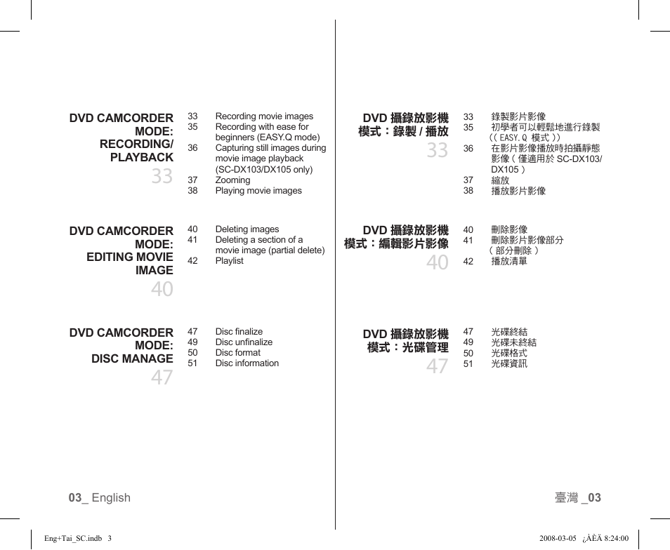 Samsung SC-DX103-XAP User Manual | Page 9 / 120