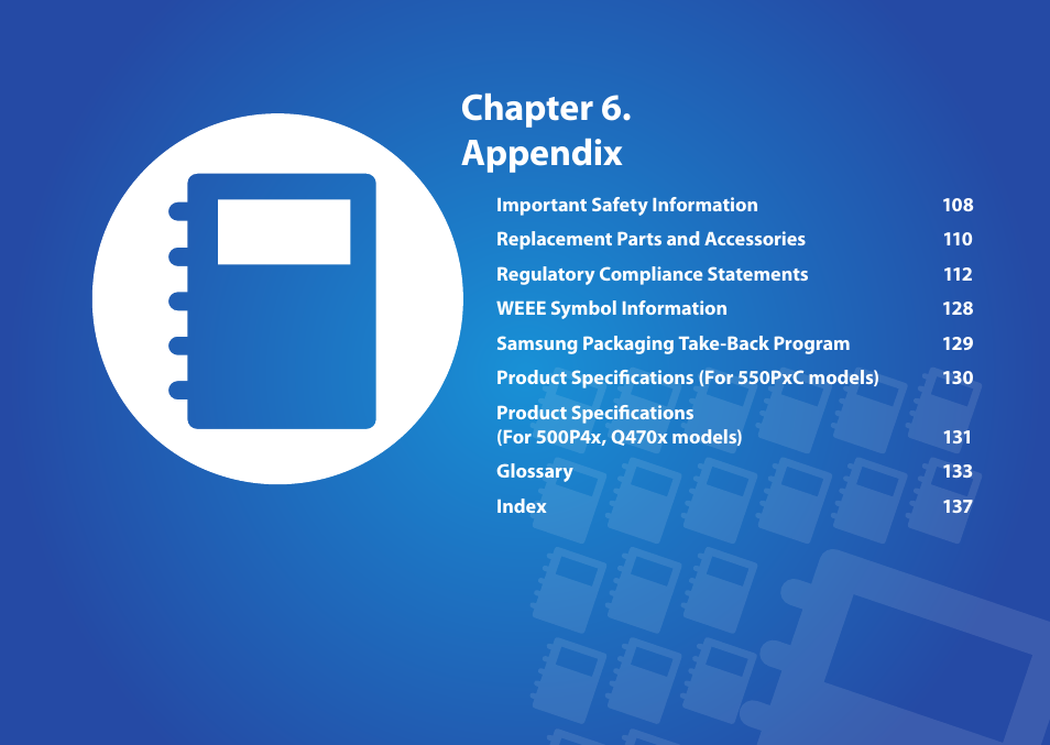 Chapter 6. appendix | Samsung NP550P5C-A02UB User Manual | Page 108 / 138