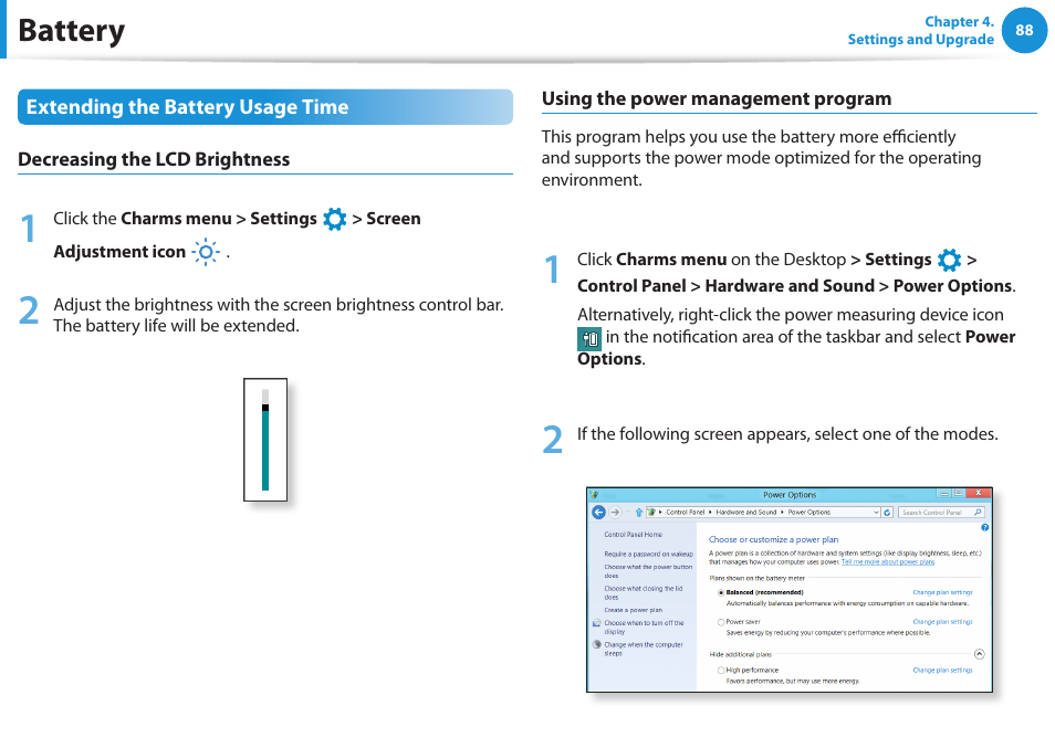 Battery | Samsung NP550P5C-A02UB User Manual | Page 89 / 138