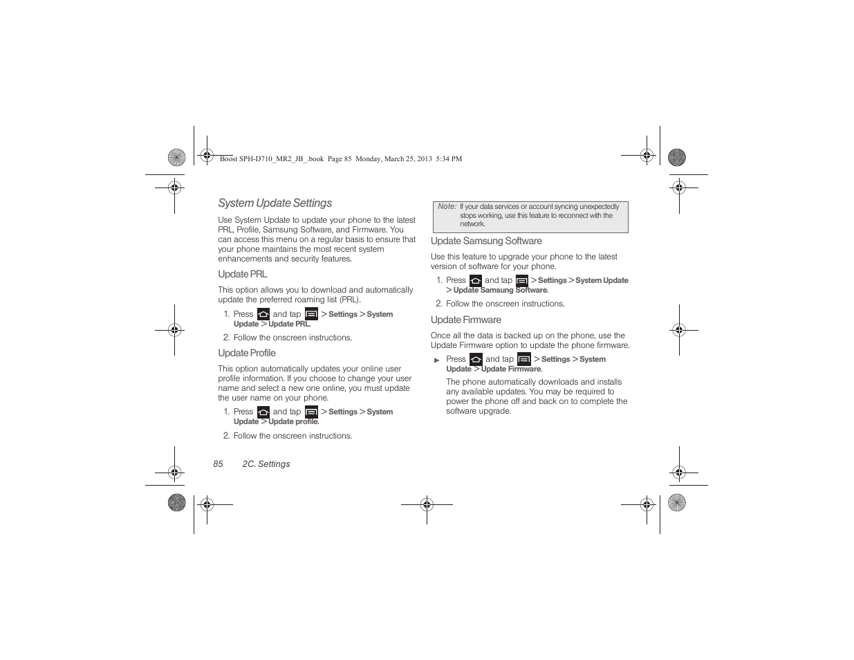 System update settings | Samsung SPH-D710ZWABST User Manual | Page 100 / 252