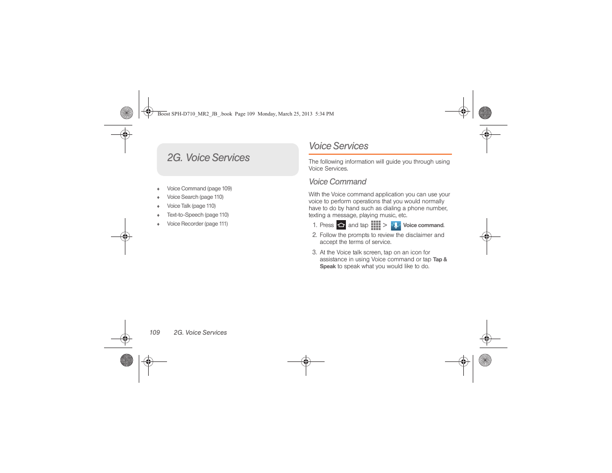 2g. voice services, Voice services, Voice command | Samsung SPH-D710ZWABST User Manual | Page 124 / 252