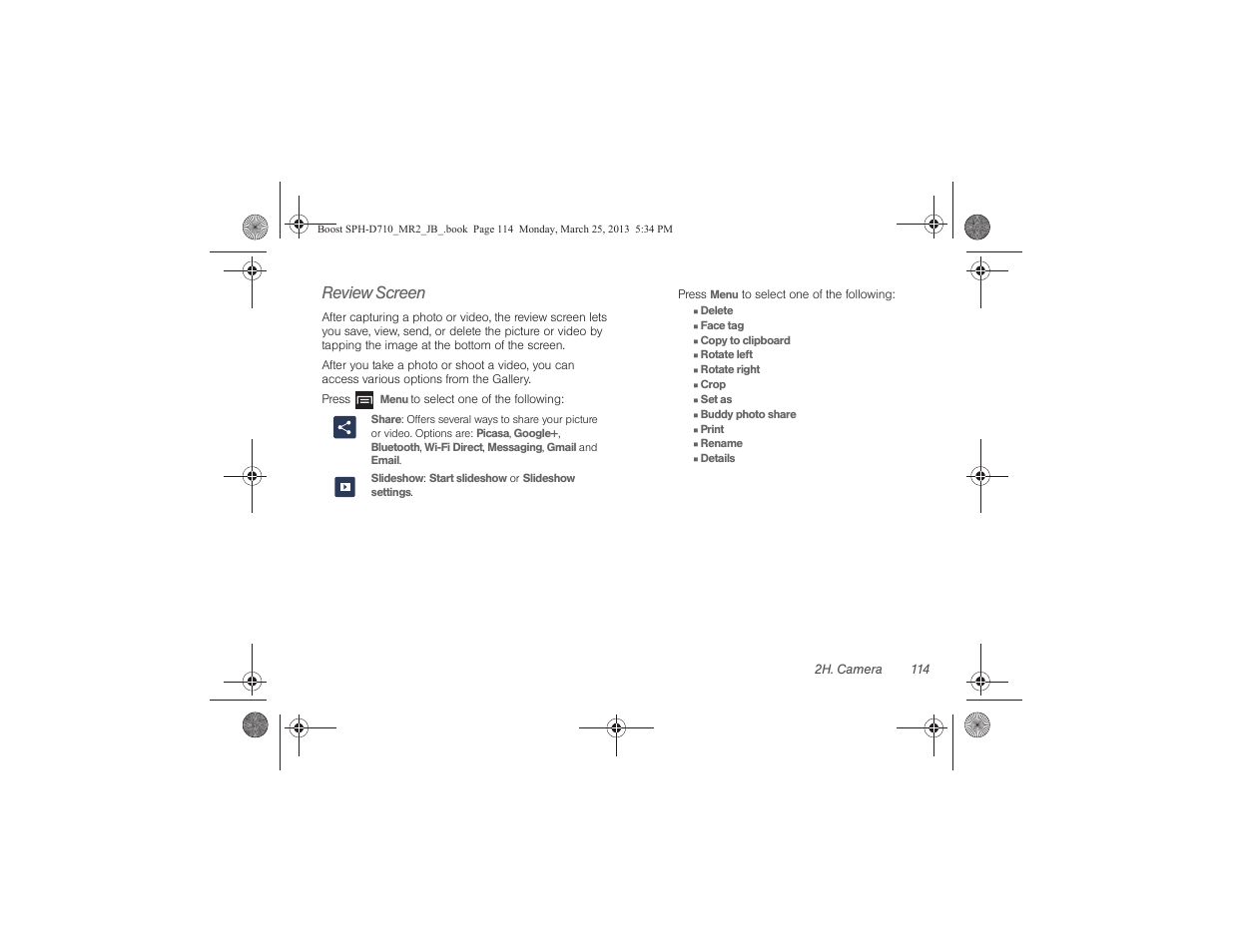 Review screen | Samsung SPH-D710ZWABST User Manual | Page 129 / 252