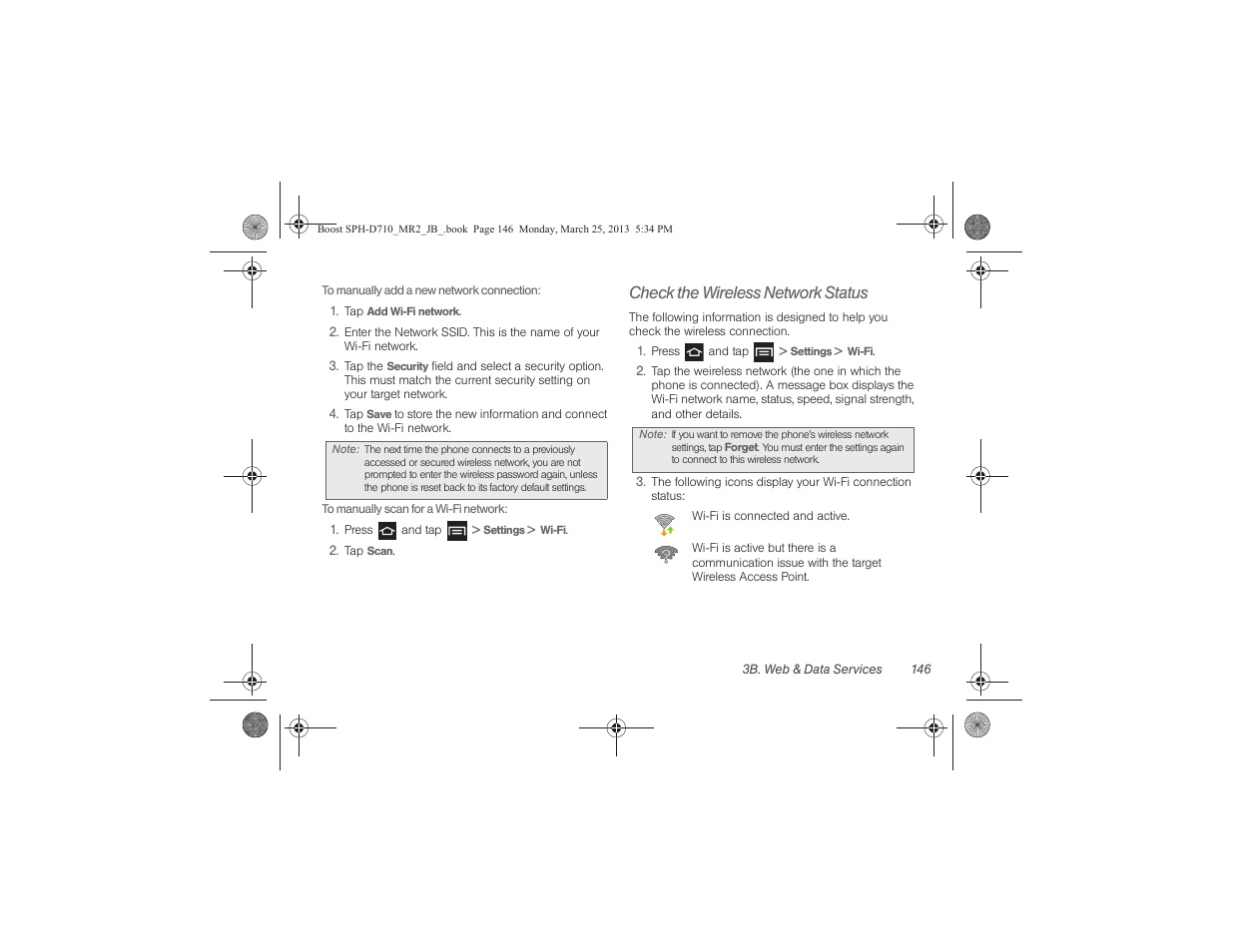 Check the wireless network status | Samsung SPH-D710ZWABST User Manual | Page 161 / 252