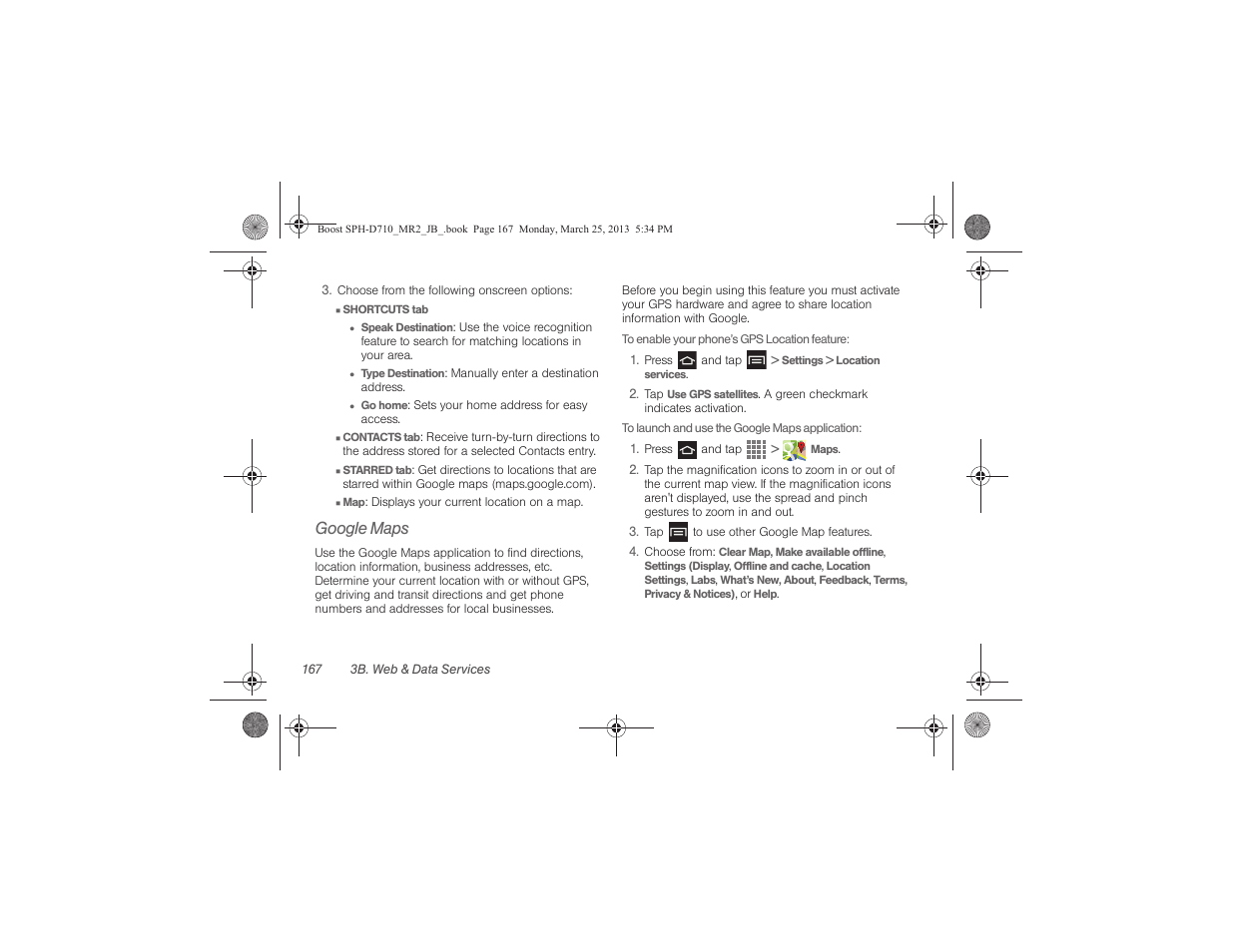 Google maps | Samsung SPH-D710ZWABST User Manual | Page 182 / 252