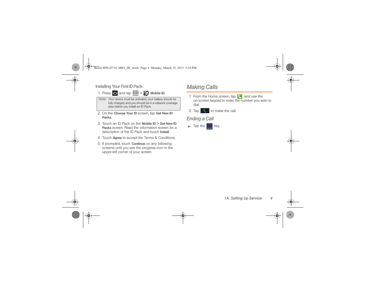 Making calls, Ending a call | Samsung SPH-D710ZWABST User Manual | Page 19 / 252