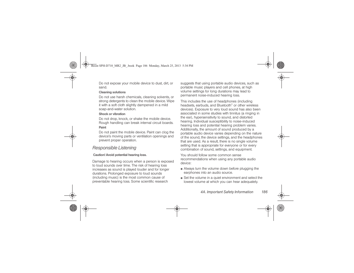 Responsible listening | Samsung SPH-D710ZWABST User Manual | Page 201 / 252