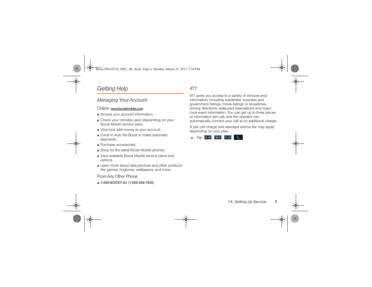 Getting help, Managing your account | Samsung SPH-D710ZWABST User Manual | Page 21 / 252