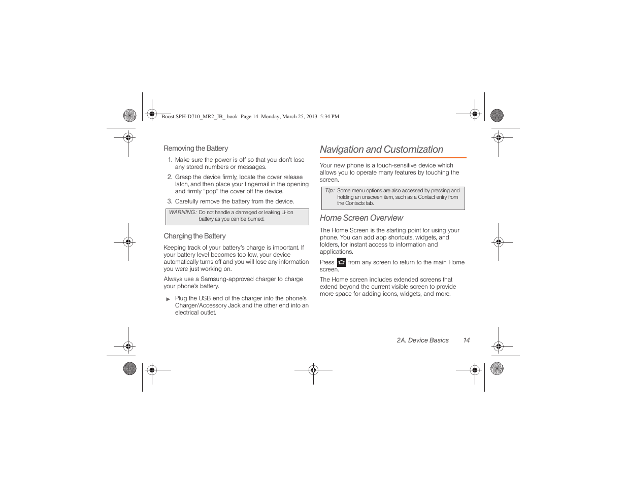 Navigation and customization, Home screen overview | Samsung SPH-D710ZWABST User Manual | Page 29 / 252