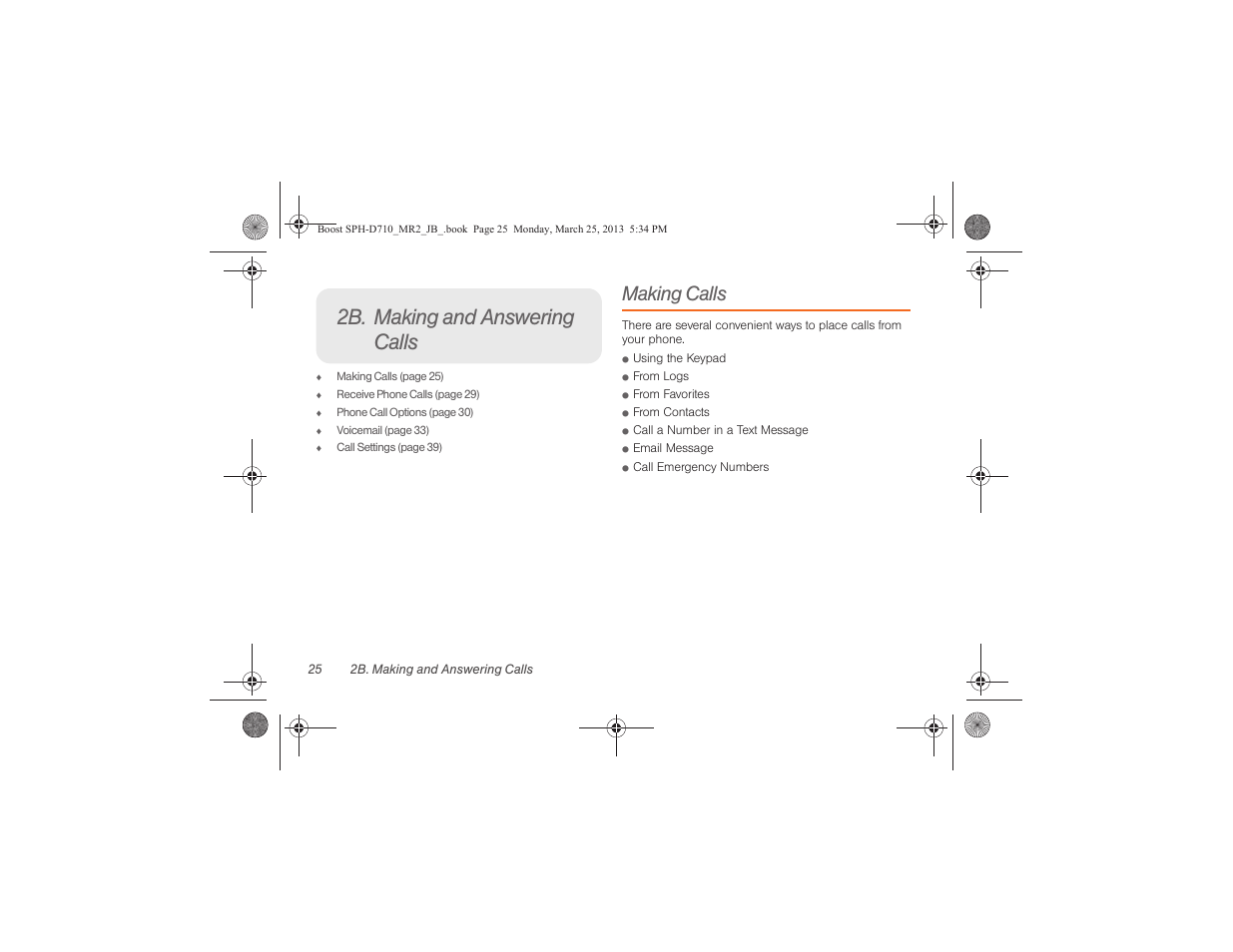 2b. making and answering calls, Making calls | Samsung SPH-D710ZWABST User Manual | Page 40 / 252