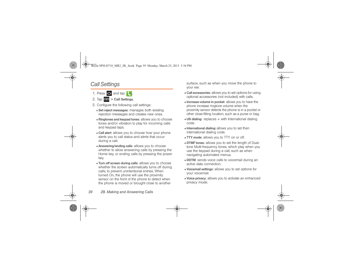 Call settings | Samsung SPH-D710ZWABST User Manual | Page 54 / 252