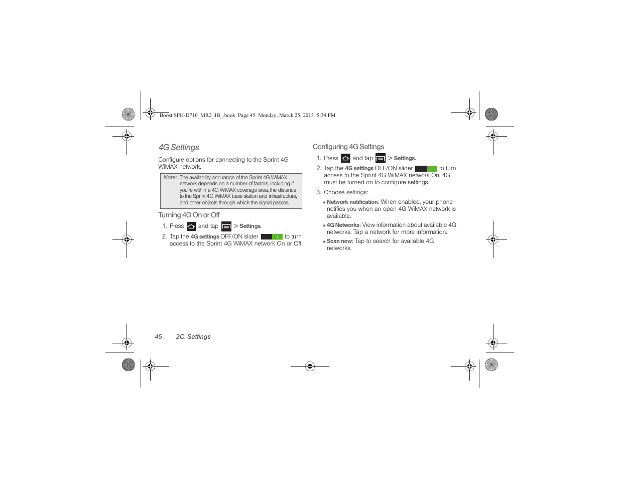 4g settings | Samsung SPH-D710ZWABST User Manual | Page 60 / 252